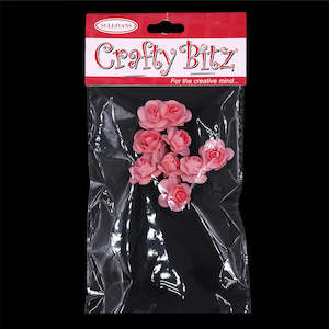 Flowers Feathers And Masks: Crafty Bitz Flower Bunch, Mid Pink