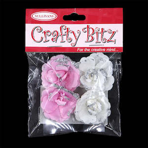 Crafty Bitz Glitter Assorted Stick On- 4pk