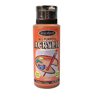 Acrylic Painting: Sullivans Paint Acrylic Bottle Craft Paint, Clay- 60ml