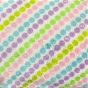 Fleece Fabrics: Printed Coral Fleece Fabric, Rainbow Stripe- 155cm Width