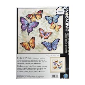 Embroidery And Tapestry: Dimensions Stitch Kit, Butterfly Profusion- 28 x 28cm