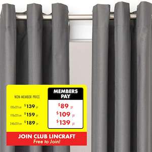 Home: Regency Eyelet Curtain, Grey- 221cm Drop