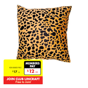 Living: CH Printed Designer Cushion, Leopard- 43x43cm