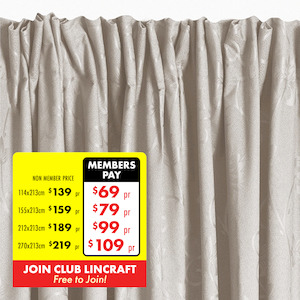 Curtains: Scroll Pencil Pleat Curtain, 213cm Drop - Ivory