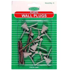 Curtain Accessories: Sullivans Wall Plugs Plastic, 5pcs