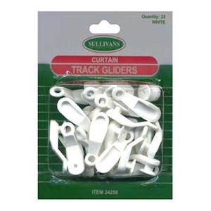 Curtain Accessories: Sullivans Track Gliders, 34mm White- 25pcs
