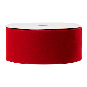 Papercrafts: Bostrip Velvet Ribbon, Red- 2.5"X20m
