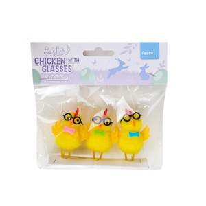 Easter Chicken With Glasses, 9x3.5x5.8cm