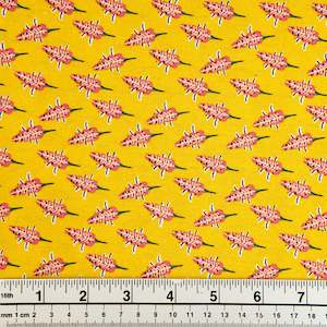 Quilting Fabric: Craft Prints Fabric, Camil Plants, Pink Buds- Width 112cm