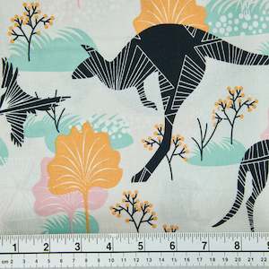 Gumnuts Cotton Fabric, Kangaroo Koala- Width 112cm
