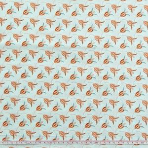 Floral Fiesta Cotton Fabric, Mint Floral Bud- Width 112cm