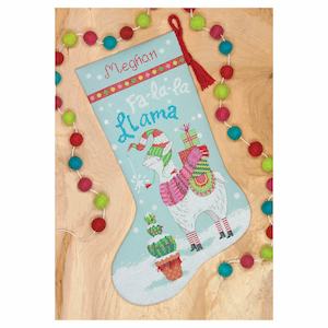Embroidery And Tapestry: Dimensions Stitch Kit, Llama Stocking- 41cm