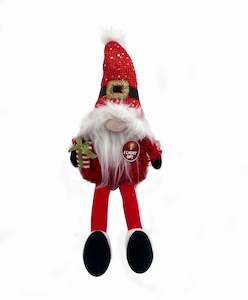 Christmas LED Decor, Sitting Gnome with Dangle Leg- 16x10x50cm