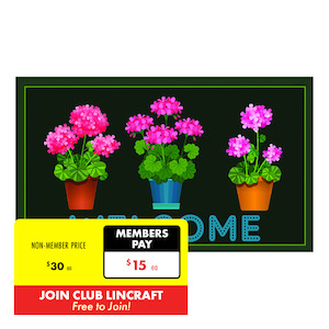 Home: Novus Digital Print Door Mat, Welcome- 45x75cm