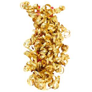 Papercrafts: Christmas Laser Curly Swirl, Gold- 6mmx80cm