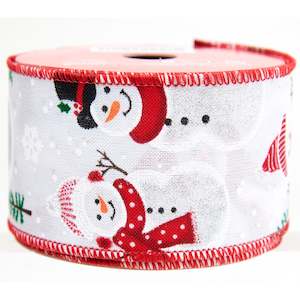 Christmas Printed Burlap Ribbon, 2.5x4.57m