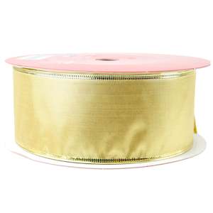 Christmas Ribbon Roll, Gold- 2.5x30m