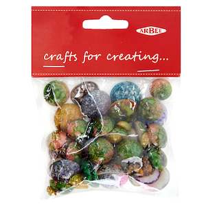 Beads And Findings: Arbee Jewels Half Dome Speckled, Multi- 35g