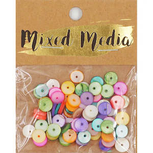 Beads And Findings: Arbee Mix Media Clay Heishi, Rainbow- 15g