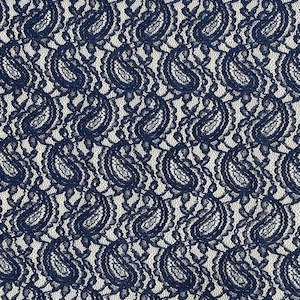 Lace Fabric, Navy Lotus- 150cm