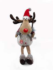 Christmas Novelty: Christmas LED Decor, Deer with Dangle Leg- 23x17x66cm