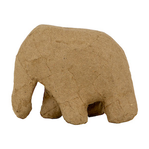 Paper Mache: Paper Mache, Elephant 1pc - Small