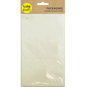 Paper Mache: Value Craft DIY Gift Bags, White- 8pk
