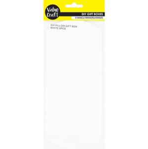 Paper Mache: Value Craft DIY Gift Box, White- 5pk
