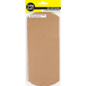 Value Craft DIY Gift Box, Natural- 5pk