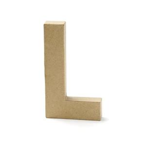 Paper Mache: Paper Mache Letter, L - 8 inch