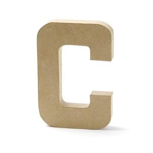Paper Mache: Paper Mache Letter, C - 8 inch