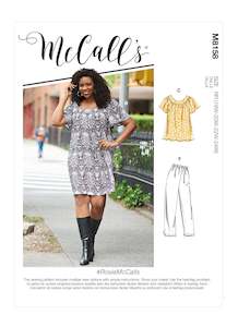 Womens Tops: McCall's Pattern M8158 Women's Tops, Dresses, Shorts & Capri Pants