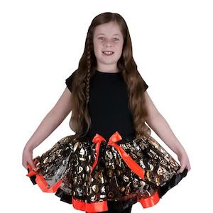 Halloween Costumes: Halloween Tutu with Pumpkin Print, Orange Gold- 30cm