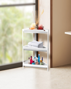 Home Storage: Mayd 3-Tier Corner Rack, 33x33x70cm