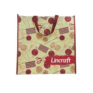 Home Storage: Lincraft Polypropylene Bag, Knitting Brown Handles