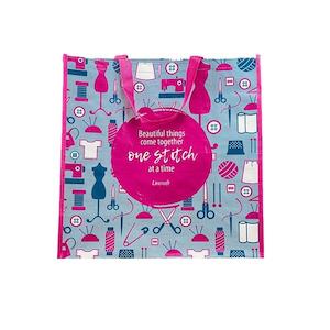 Lincraft Polypropylene Bag, One Stitch Pink Handles