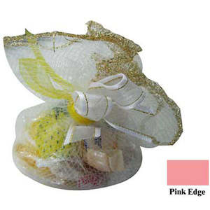Party Supplies: Sullivans Bomboniere Organza, Pink with Metallic Edge 23cm- 10pk