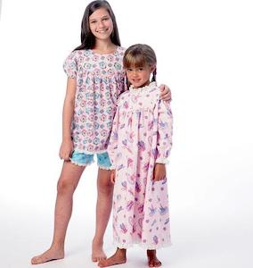 Childrens Shorts: McCall's Pattern M6831 Children's/Girls' Tops, Gowns, Short and Pants