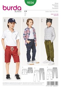 Childrens Shorts: Burda Pattern 9354 (6-13)
