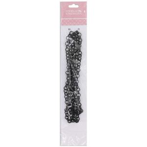 1m Thick Round Link Chain, Black- Sullivans