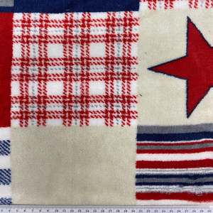 Printed Coral Fleece Fabric, Multipatchwork -155cm