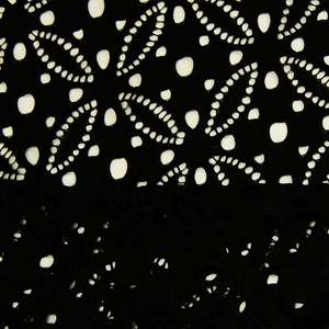 General Purpose Fabrics: Lace Fabric, Black Floral- 150cm