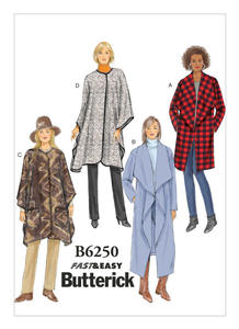 Fabric And Patterns: Butterick Pattern B6250 Misses Jacket, Coat & Wrap