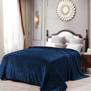 Formr Luxury Mink Blanket, Navy