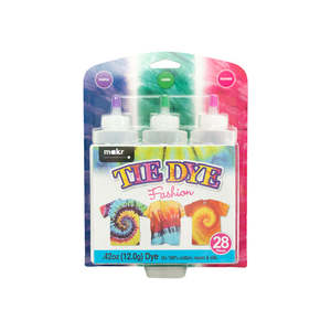 Fabric Dyes: Makr Tie Dye Kit, Purple/Teal/Fuschia- 3pk