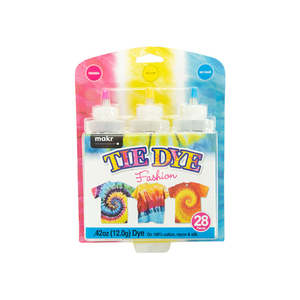 Fabric Dyes: Makr Tie Dye Kit, Fuschia/Yellow/Blue- 3pk