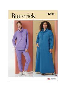 Butterick Pattern B7014 Misses' And Women'S Lounge Dress, Top And Pants