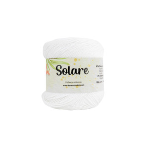 Knitting And Crochet: Solare Crochet & Knitting Yarn, 100g Egyptian Cotton Polyester Blend Yarn