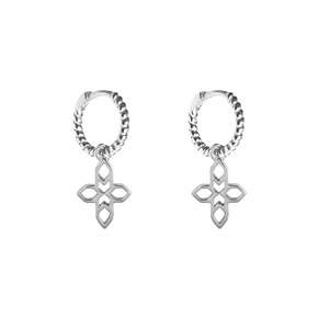 A Dusting Of Jewels: A Dusting of Jewels - Baroque Cross Sleepers | Silver