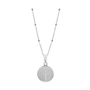 Saints: Saint Necklace (Circle) | Silver w Starseed Ball Chain